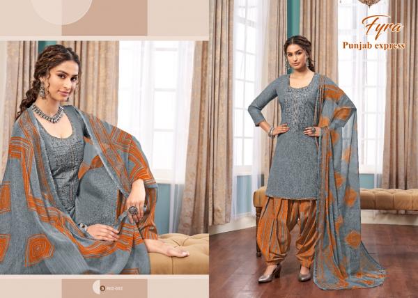 Fyra Punjab Express 2 Cotton Fancy Embroidery Salwar 